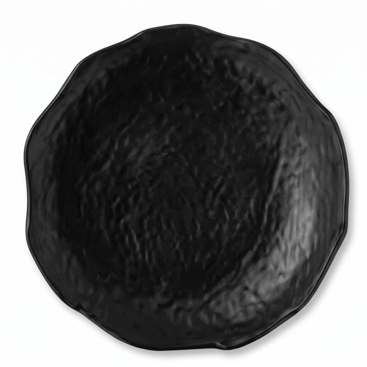 Plato Negro Efecto Piedra 18 Cm · vista 1