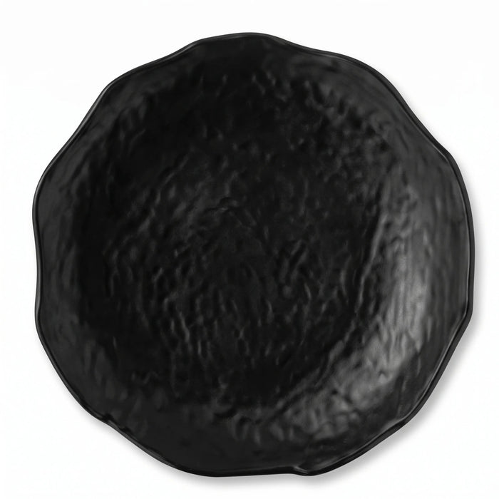 Plato Negro Efecto Piedra 18 Cm · vista 1