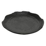 Plato Negro Efecto Piedra 18 Cm · vista 2