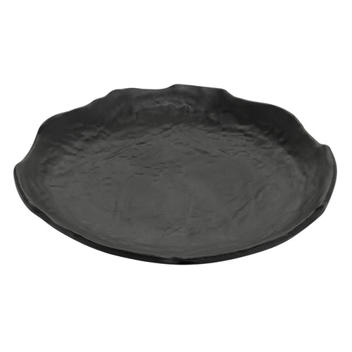 Plato Negro Efecto Piedra 18 Cm · vista 2