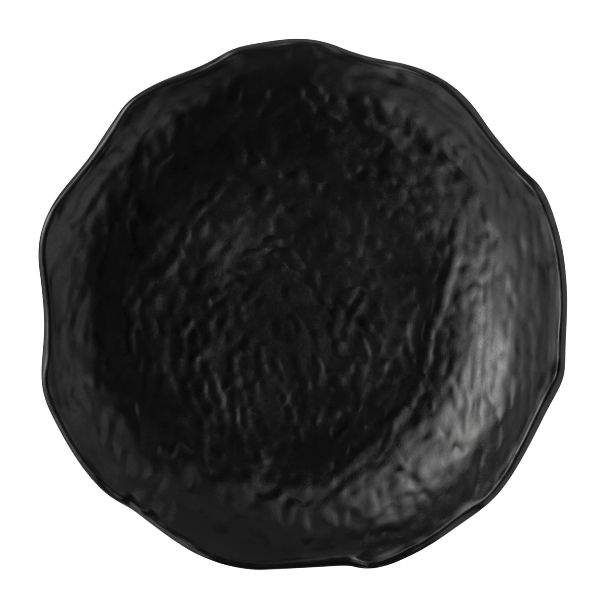 Plato Negro Efecto Piedra 24 Cm · vista 1