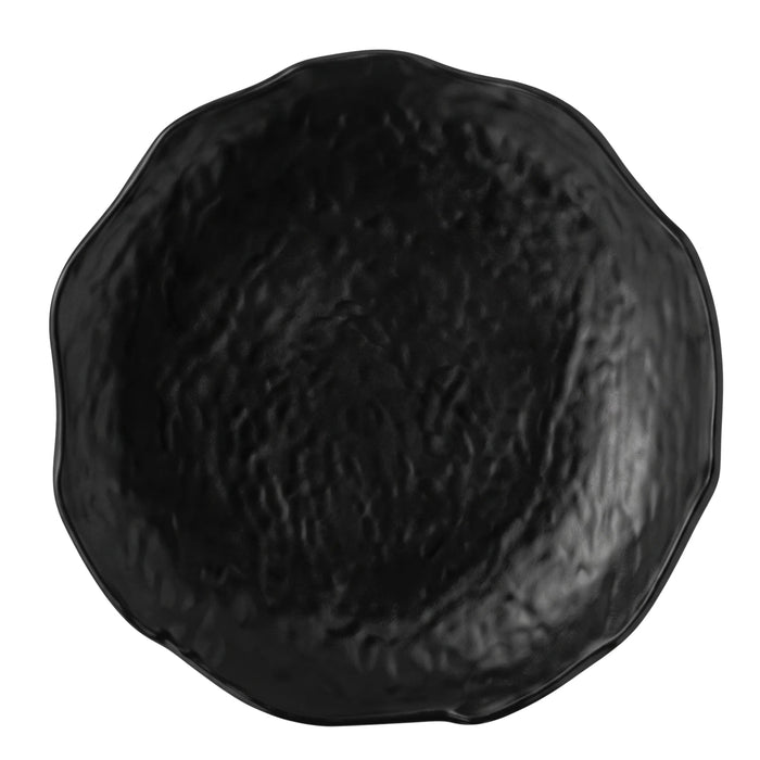 Plato Negro Efecto Piedra 24 Cm · vista 1